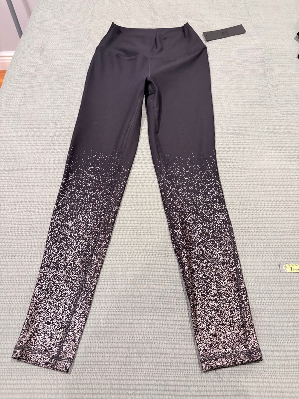 Mono B Black Leggings with silver Ombre